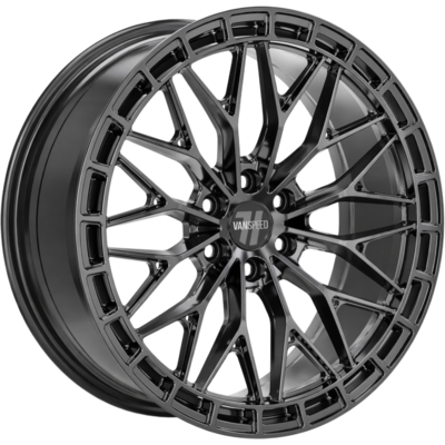 8.5x18 Wolfrace Vanspeed Bayern V7 Carbon Chrome Alloy Wheels
