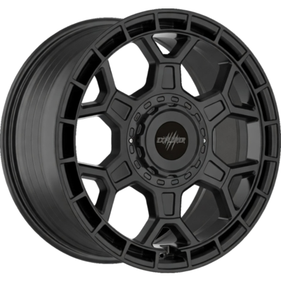 8x17 Wolfrace Explorer Black Wolf One Matt Black Alloy Wheels
