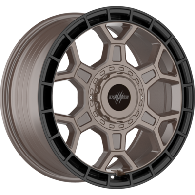 8x17 Wolfrace Explorer Black Wolf One Mattt Black Bronze Centre Alloy Wheels
