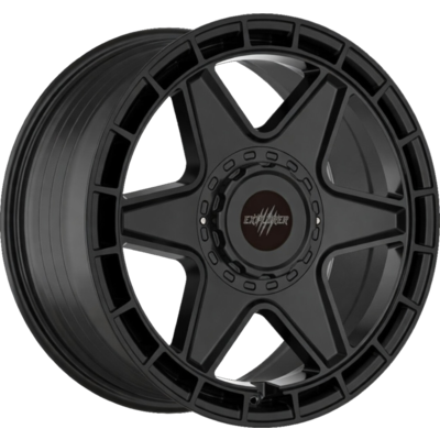 8x17 Wolfrace Explorer Black Wolf Three Matt Black Alloy Wheels