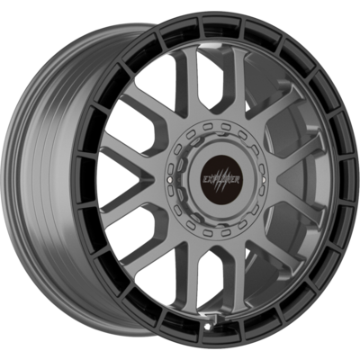 8x17 Wolfrace Explorer Black Wolf Four Matt Black Gunmetal Alloy Wheels