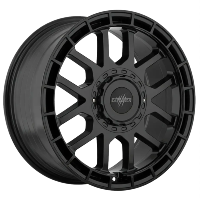 8x17 Wolfrace Explorer Black Wolf Four Matt Black Alloy Wheels