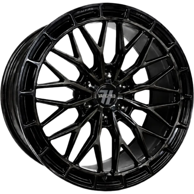 8.5x20 Wolfrace Vanspeed Havoc Gloss Raven Black Alloy Wheels