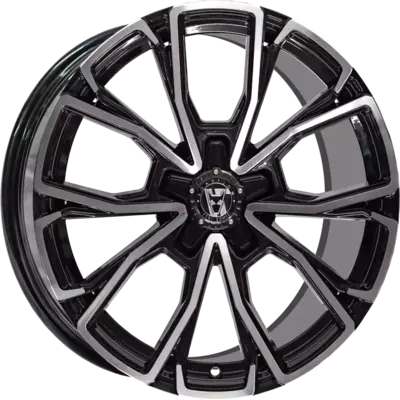 Wolfrace 71 Matrix CUSTOM 2 Gloss Raven Black Polished Alloy Wheels Image