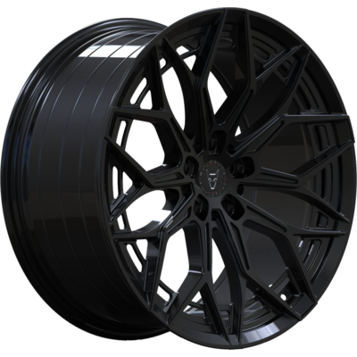 8x18 Wolfrace Vanspeed Maverick Gloss Raven Black Alloy Wheels