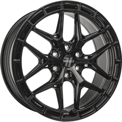 8x18 Wolfrace Vanspeed Maverick Gloss Raven Black Alloy Wheels