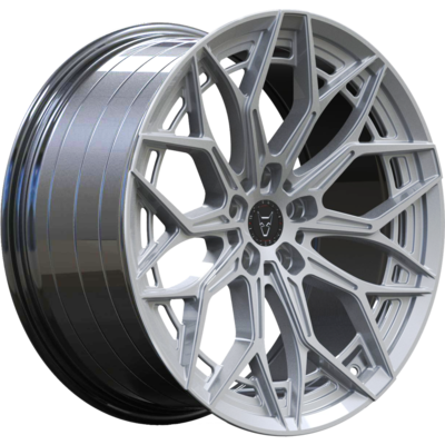 8x18 Wolfrace Vanspeed Maverick Royal Silver Alloy Wheels