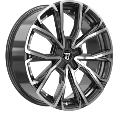 Wolfrace 71 Matrix Custom Gloss Raven Black Polished Alloy Wheels Image