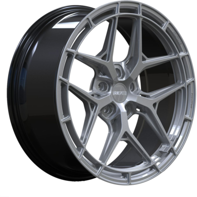 8.5x20 Wolfrace Vanspeed Phantom Royal Sliver Alloy Wheels