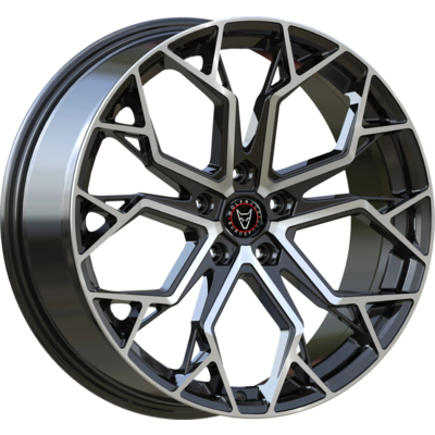 8x20 Wolfrace Eurosport Roadstar Gloss Black Polished Alloy Wheels