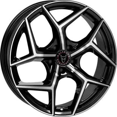 Wolfrace Eurosport TUV SALENTO Diamond Black Face Polished Alloy Wheels Image