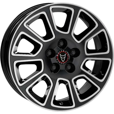 6x16 Wolfrace Eurosport TUV Transporter 2 Diamond Black Polished Alloy Wheels