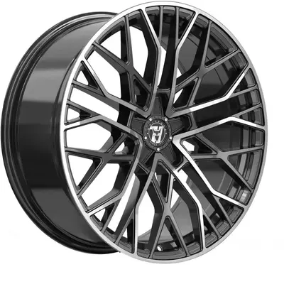 Wolfrace 71 Venom Custom Gloss Raven Black Polished Alloy Wheels Image