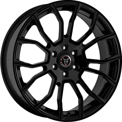 7.5x18 Wolfrace Eurosport Evoke X Gloss Black Alloy Wheels