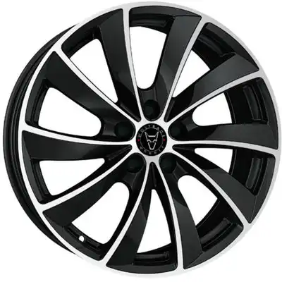 Wolfrace Eurosport Lugano Diamond Black Front Polished Alloy Wheels Image