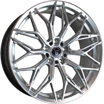 8.5x20 Wolfrace Eurosport Wolfsburg Road Edition Hyper Silver Alloy Wheels
